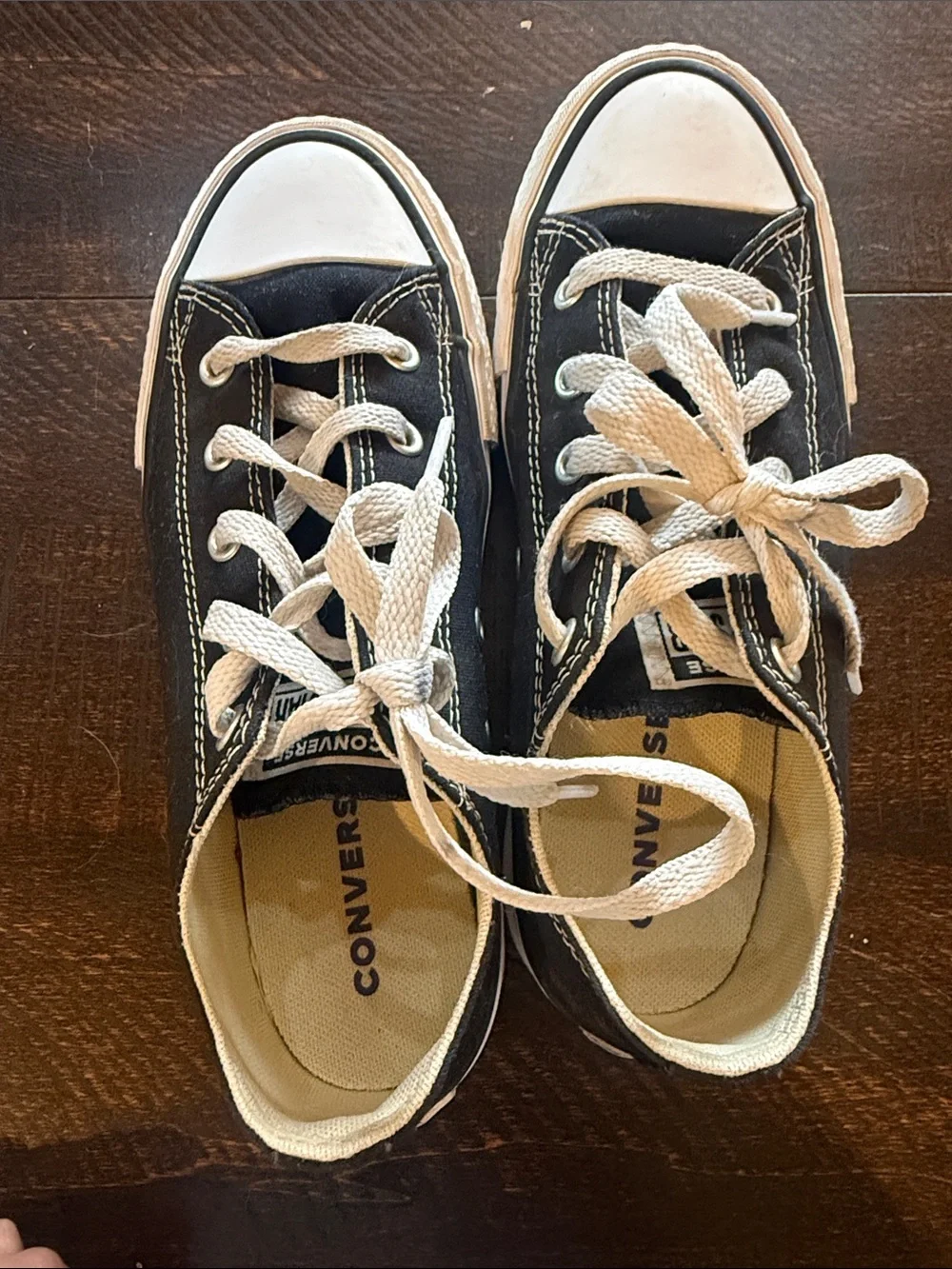 Converse Kids Black Canvas Low-Top Sneakers
